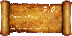 Papesch Olga névjegykártya